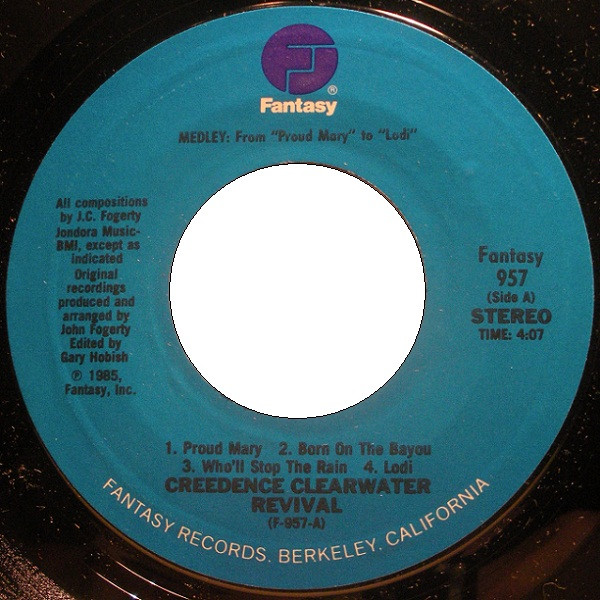  Creedence Clearwater Revival -- Proud Mary/ Heard It Through The Grapevine, 1969 (M) 45 rpm record, $10.00 - Click for bigger image and more info 