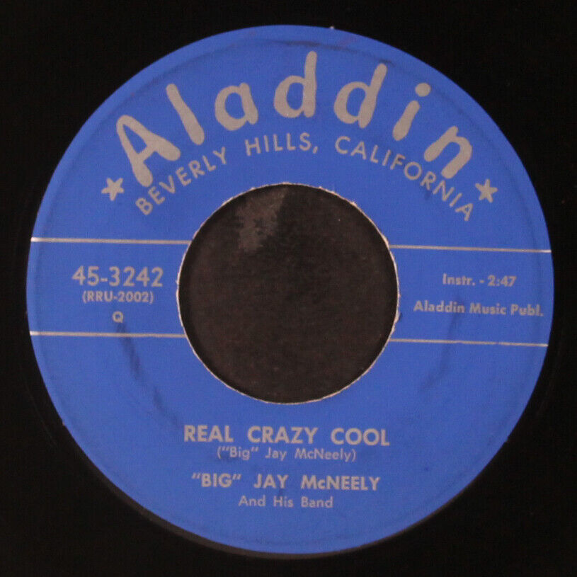  Big Jay McNeely -- Real Crazy Cool/ Let's Split, 1954 (EX+) 45 rpm record, $25.00 - Click for bigger image and more info 