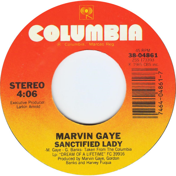  Marvin Gaye -- Sanctified Lady, 1985 (M) 45 rpm record with factory sleeve, $7.00 - Click for bigger image and more info 