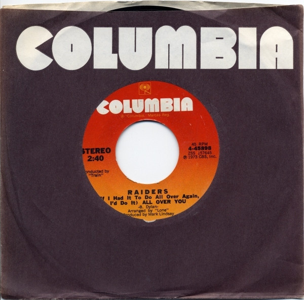  Paul Revere & the Raiders -- All Over You/ Seaboard Line Boogie, 1973 (M-) 45 rpm record with factory sleeve, $8.00 - Click for bigger image and more info 