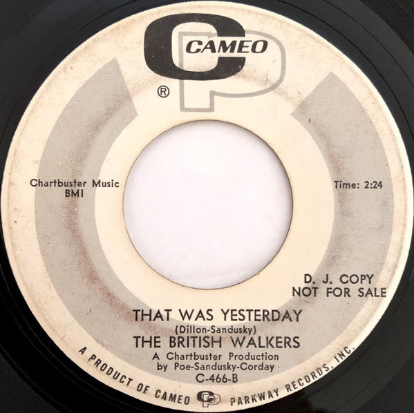  British Walkers -- Shake/ That Was Yesterday, 1967 (M-) 45 rpm record with factory sleeve, $14.00 - Click for bigger image and more info 