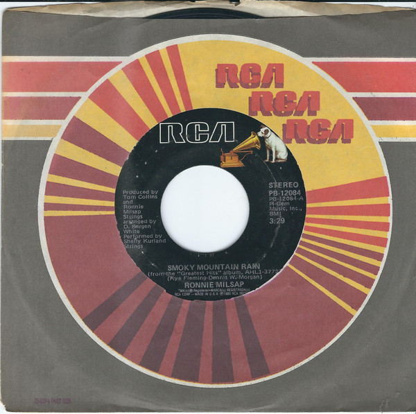  Ronnie Milsap -- Smoky Mountain Rain/ Crystal Fallin' Rain, 1980 (M-) 45 rpm record with factory sleeve, $7.00 - Click for bigger image and more info 