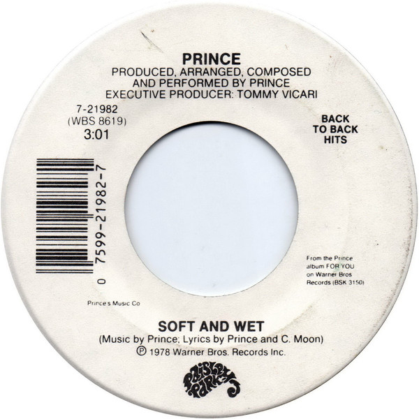  Prince -- Soft and Wet/ Kiss, 1978 (M-) 45 rpm record, $12.00 - Click for bigger image and more info 