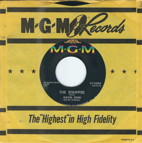  David Rose -- The Stripper/ Ebb Tide, 1962 (M-) 45 rpm record with factory sleeve, $12.00 - Click for bigger image and more info 