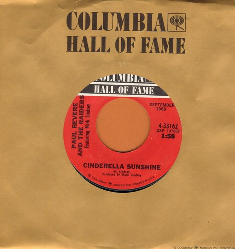  Paul Revere & the Raiders -- Mr. Sun, Mr. Moon/ Cinderella Sunshine, 1969 (M-) 45 rpm record with factory sleeve, $6.00 - Click for bigger image and more info 