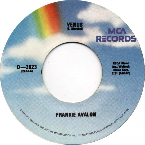  Frankie Avalon -- Venus/ I'm Broke, 1959 (M-) 45 rpm record, $7.00 - Click for bigger image and more info 
