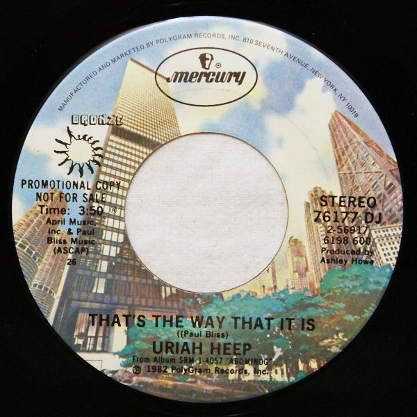  Uriah Heep -- That's The Way , 1982 (M-) 45 rpm record, $10.00 - Click for bigger image and more info 