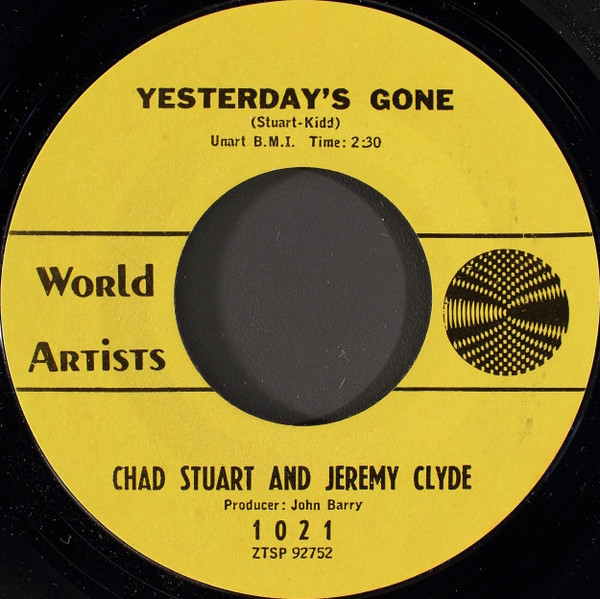  Chad & Jeremy -- Yesterday's Gone/ Lemon Tree, 1964 (M-) 45 rpm record, $15.00 - Click for bigger image and more info 